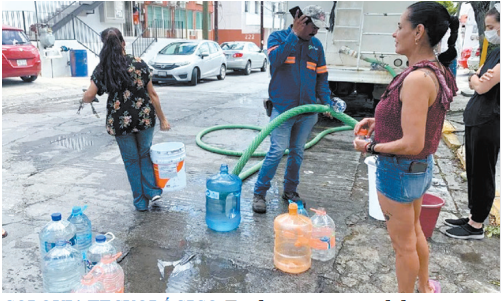 colonia tecnológico. En algunos sectores de la zona sur de Monterrey no tienen agua desde hace 10 días.