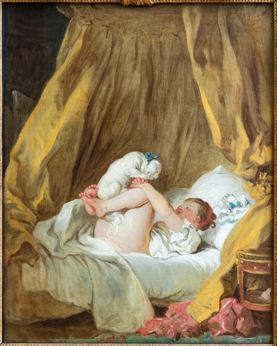 Jean-Honoré Fragonard, 'Jovencita y su perro', 1770. (Alte Pinakothek Munich)