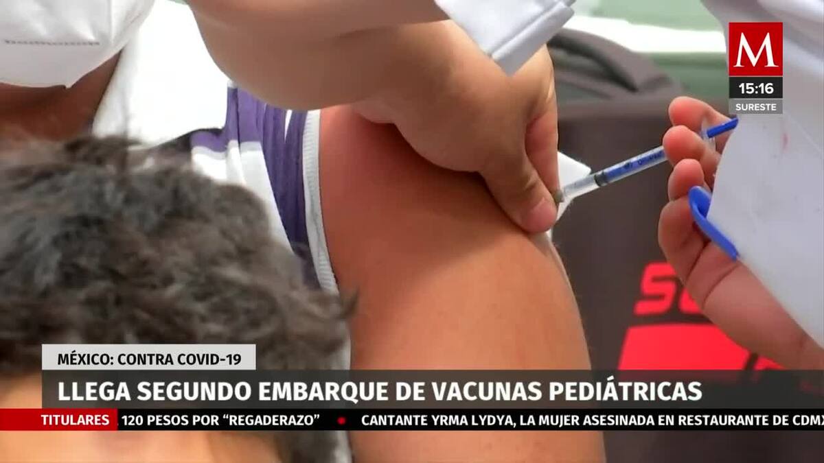 Llega a México segundo embarque de vacunas contra covid-19 para niños