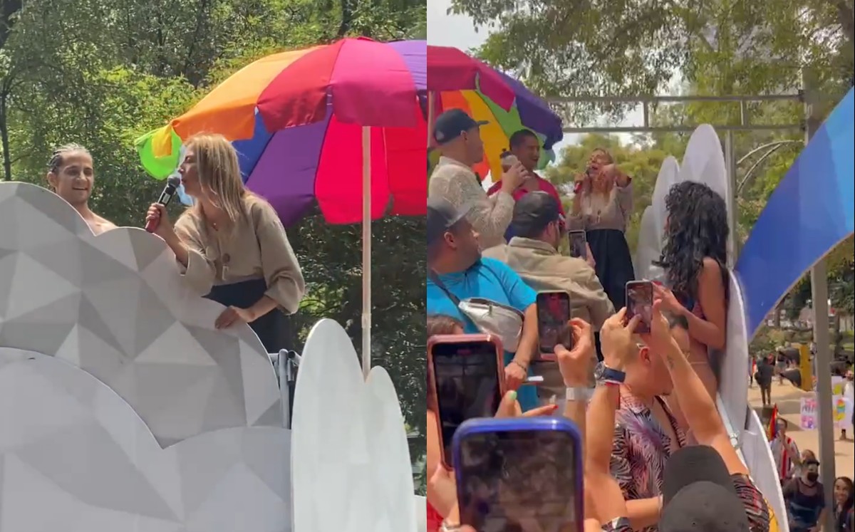 Mafe Walker en la marcha LGBT en la Ciudad de México