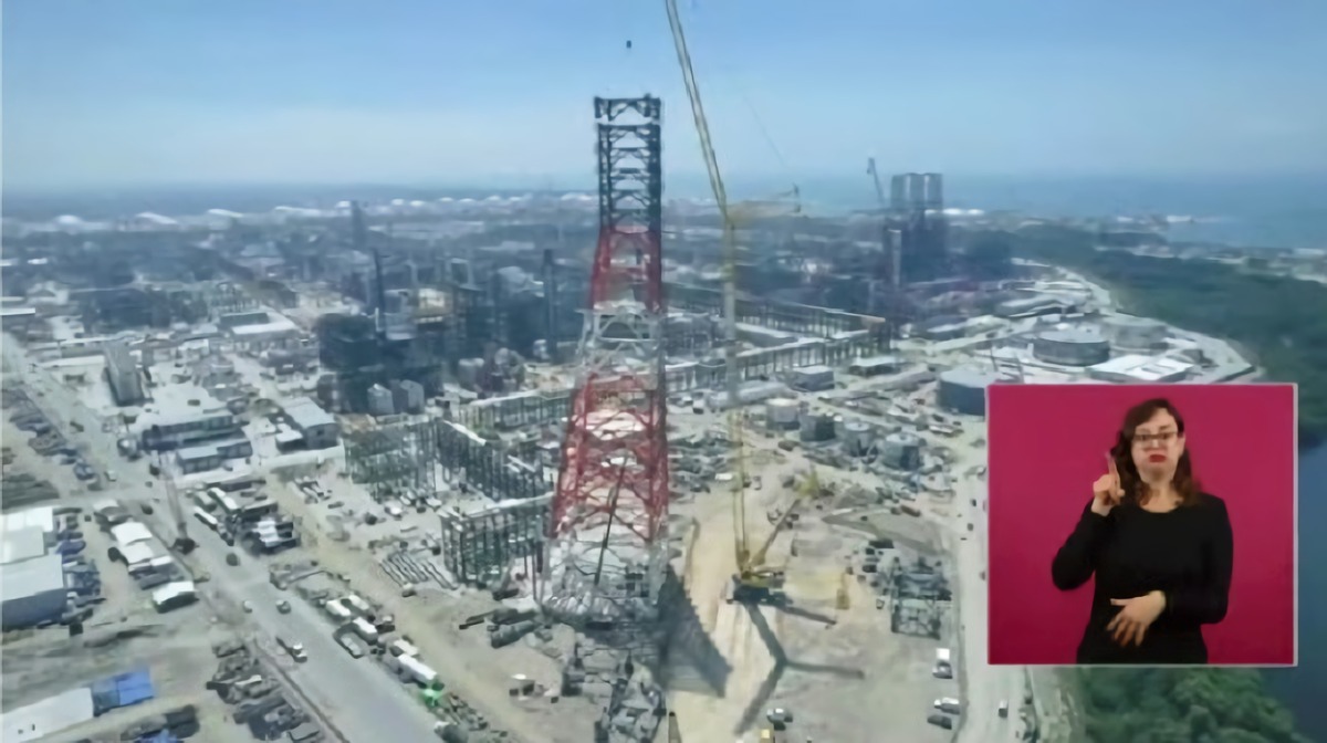 Avance de la construcción de la refinería 'Olmeca', en Dos Bocas. Foto: ESPECIAL