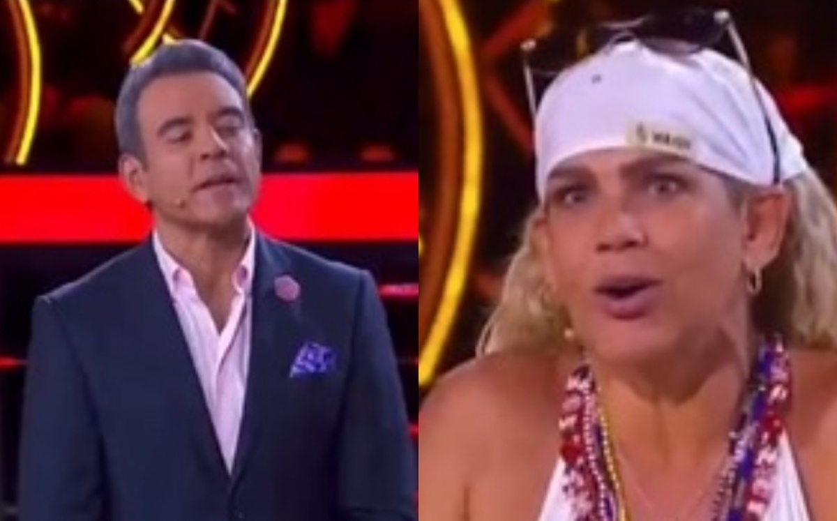 El conductor y la vedette discutieron en la gala de eliminación (Captura de pantalla).