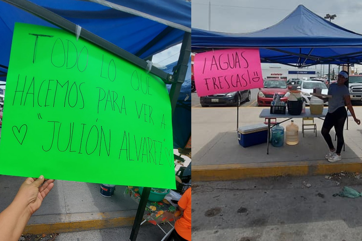 Laguneras venden aguas frescas para asistir a concierto de Julión Álvarez | Cortesía