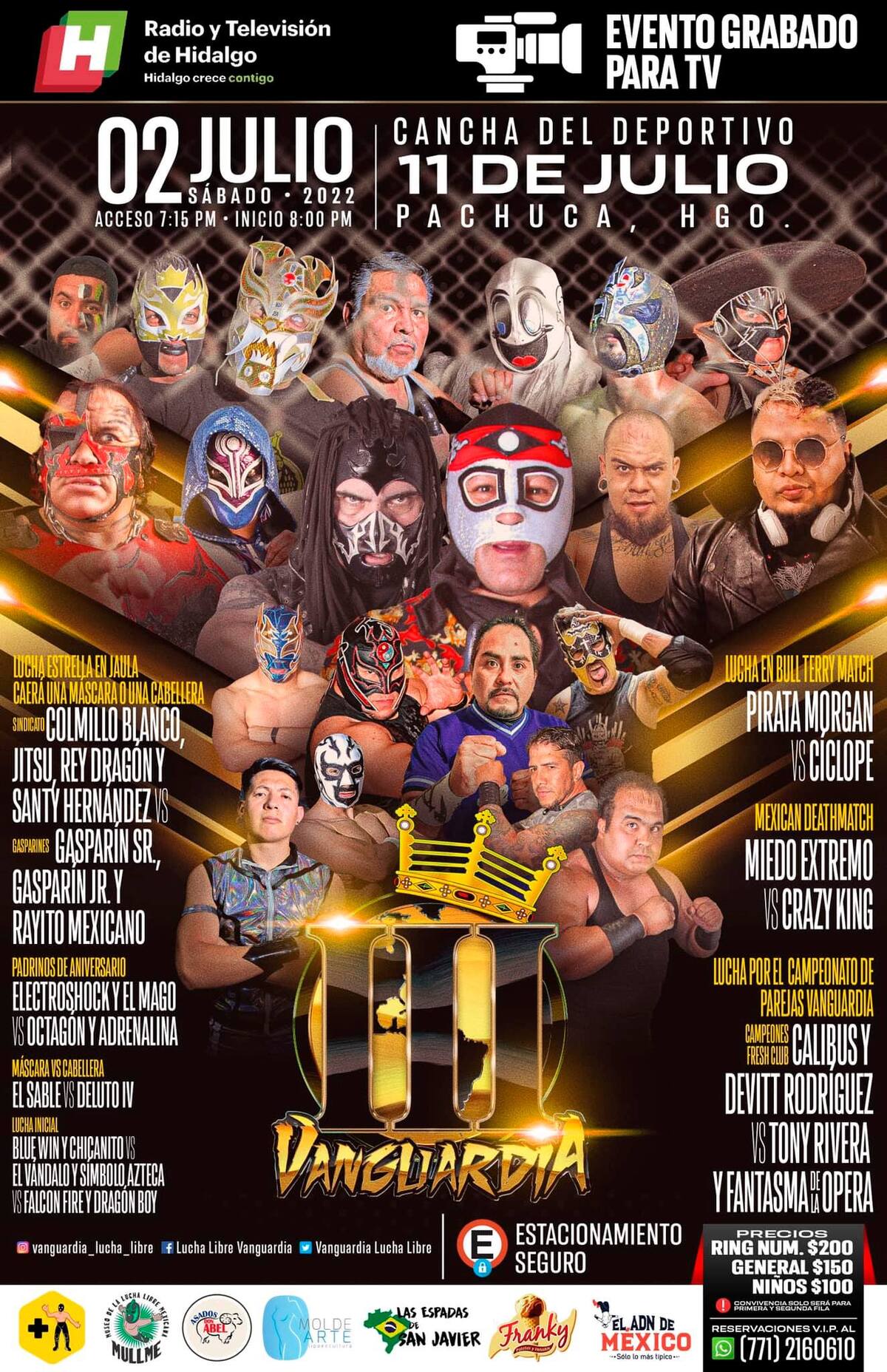 ElectroShock, Octagon y El Pirata Morgan estarán presentes en el tercer aniversario de Lucha Libre Vanguardia (Web)