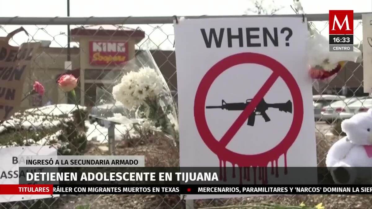 Estudiante lleva arma de fuego a secundaria en Tijuana