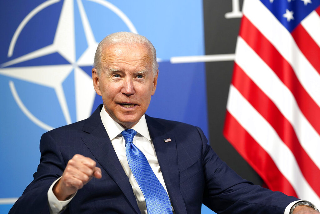 Joe Biden en Cumbre de la OTAN, en Madrid, España. | Foto: AP