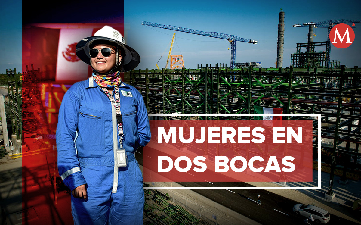 Las mujeres integran una gran parte de la fuerza laboral en la refinería. | Diseño: Margarita Salmoran