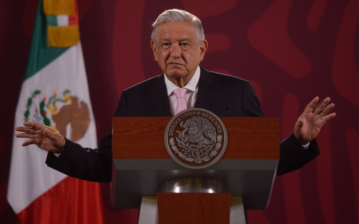 El Presidente durante su conferencia mañanera de hoy en Palacio Nacional. | Cuartoscuro