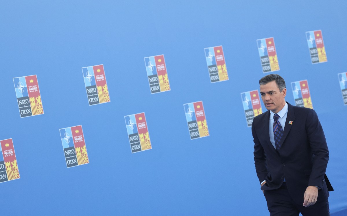 Presidente de España, Pedro Sánchez durante cumbre de la OTAN. (Reuters)