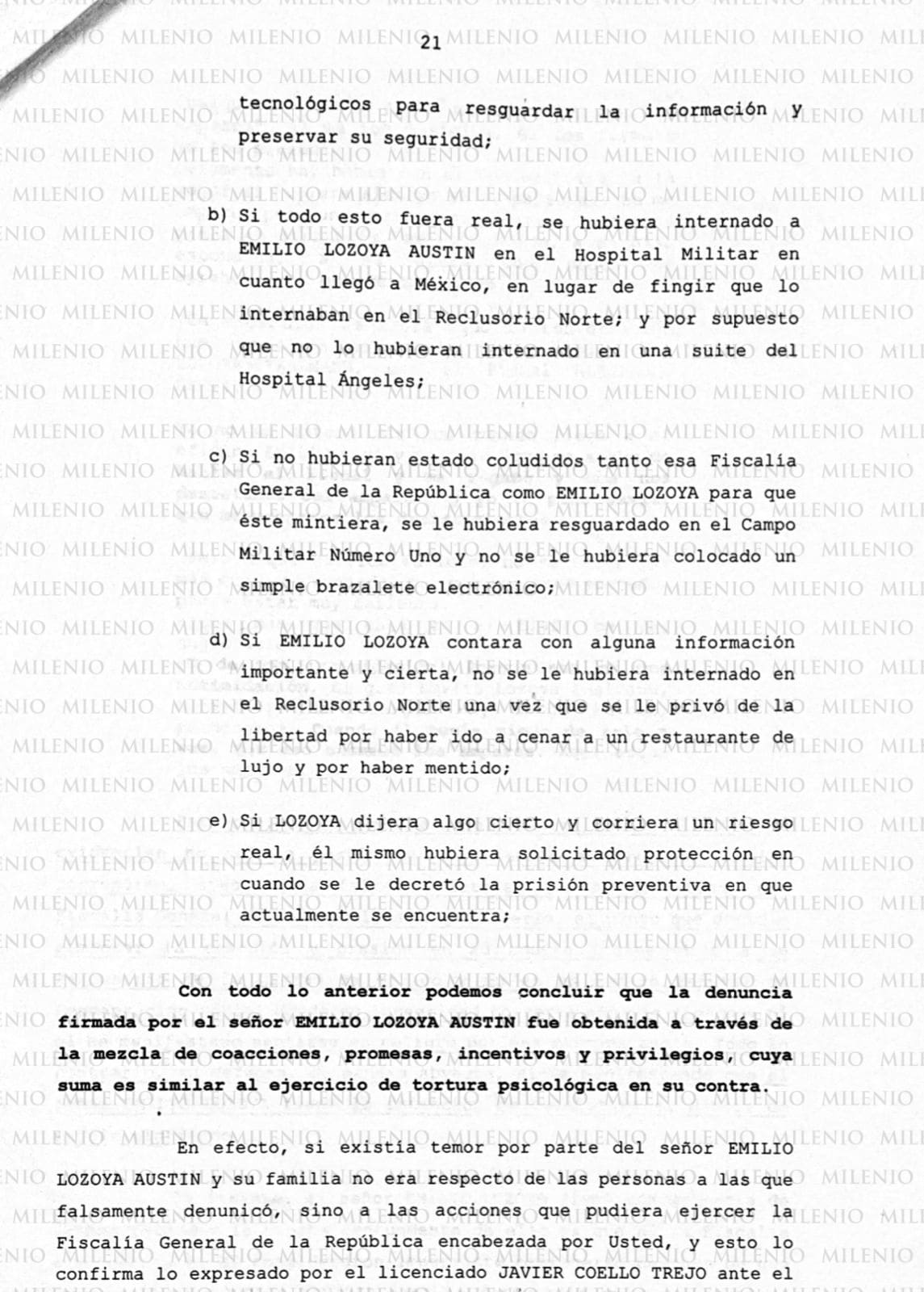 Buscan declarar nula la denuncia de Emilio Lozoya Austin contra el ex presidente Peña Nieto
