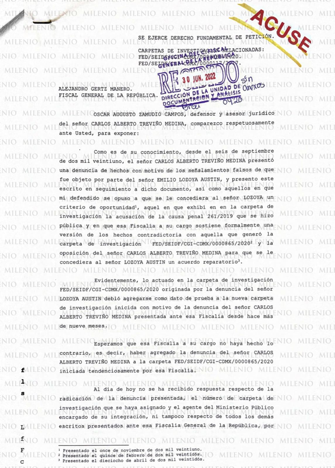 Buscan declarar nula la denuncia de Emilio Lozoya Austin contra el ex presidente Peña Nieto