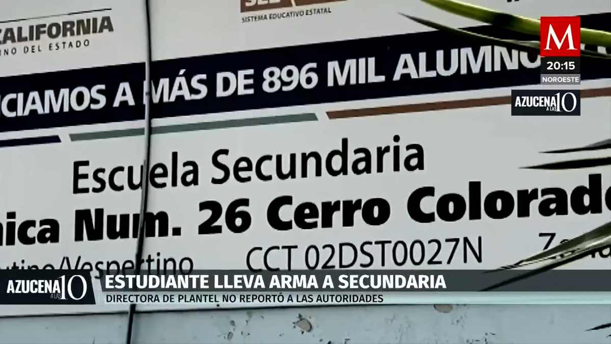 En Tijuana, un alumno introdujo un arma a su escuela