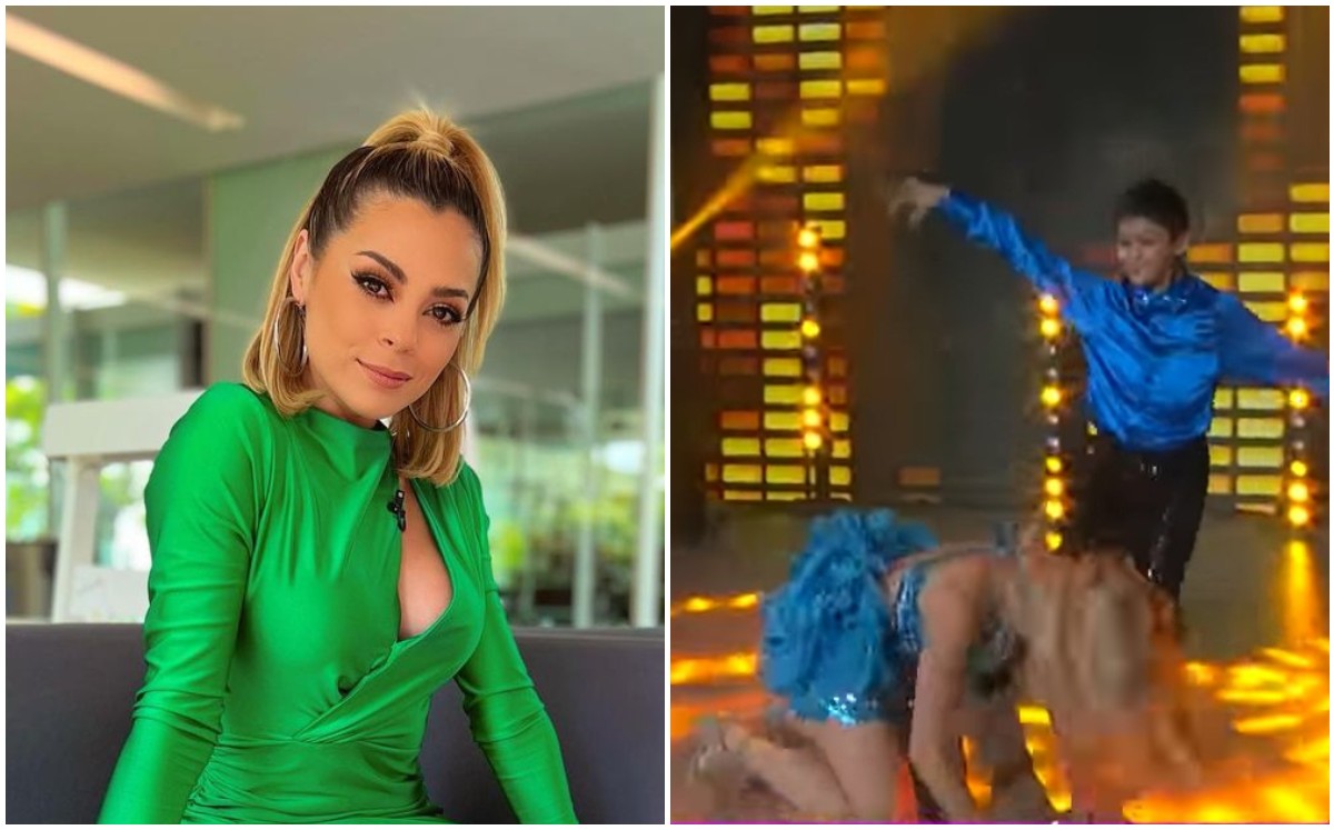 Gaby Ramírez sufre aparatosa caída en 'Venga la Alegría' (Especial).