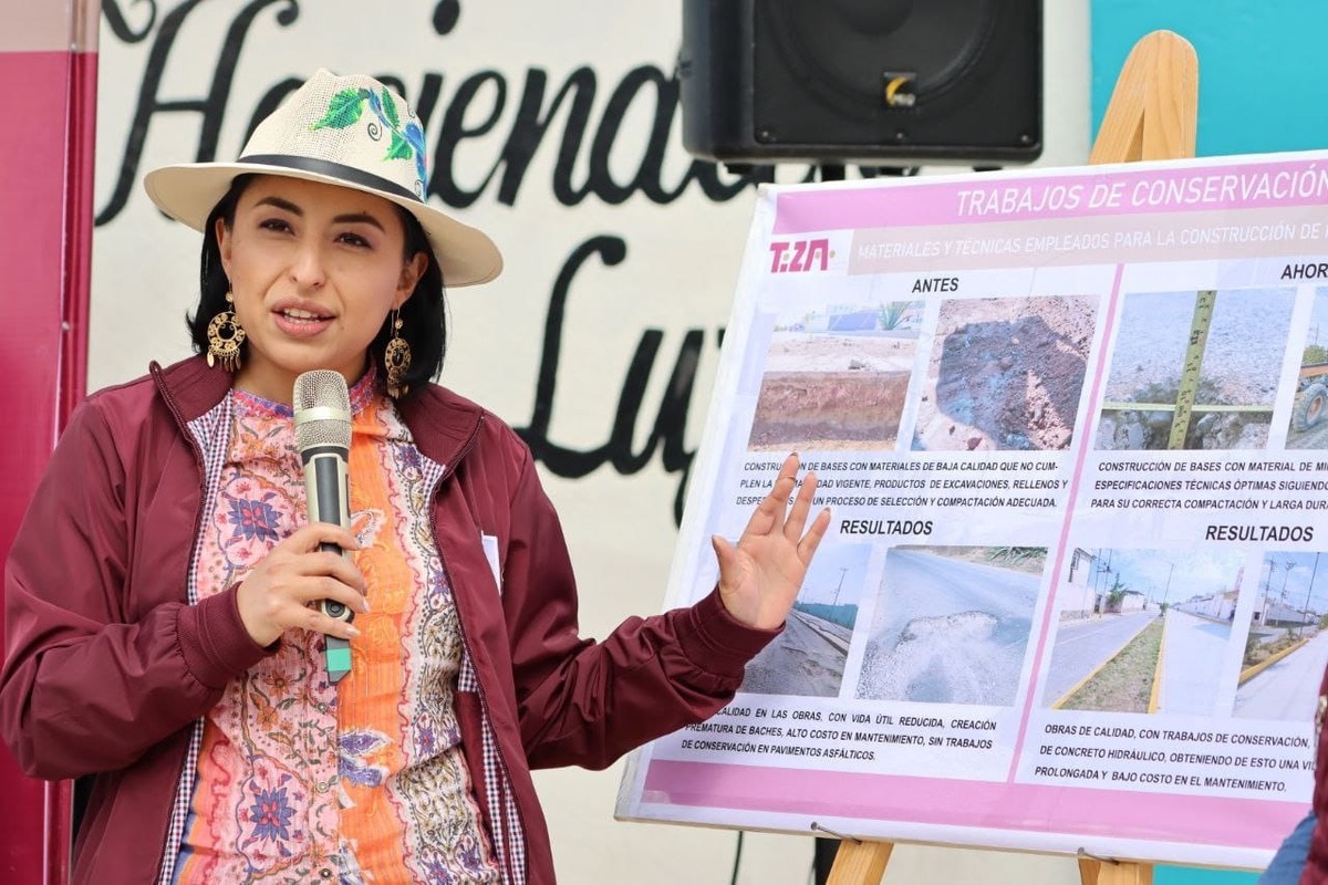 Susana Ángeles Quezada entregó obras en dos puntos de la demarcación (Cortesía)
