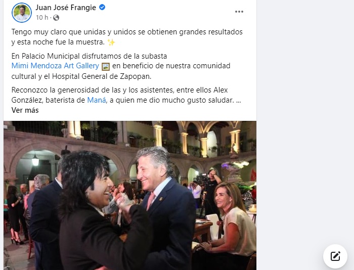 En el evento estuvieron Juan José Frangie y Álex González, baterista de Maná.