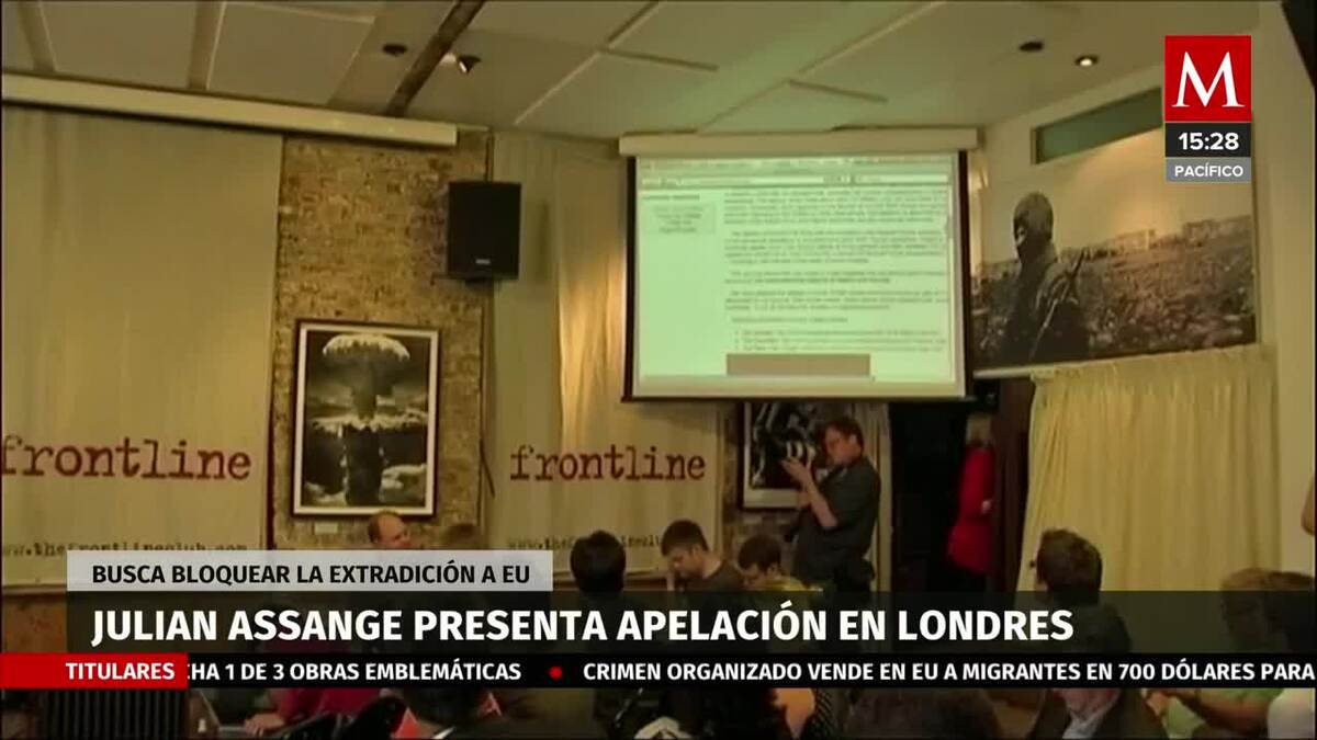 Julian Assange presenta apelación en Londres