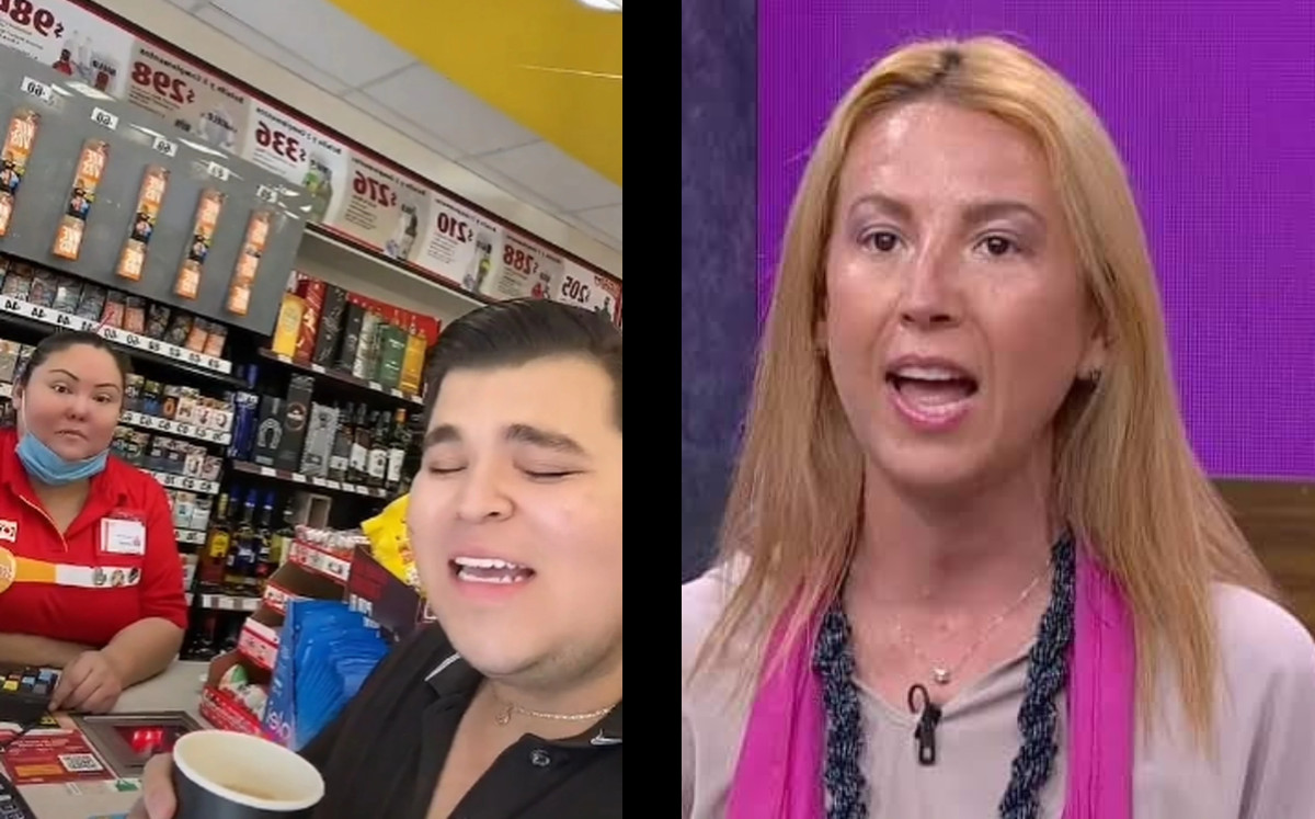 Tiktoker imita a Mafe Walker con idioma alienígena del Oxxo. | ESPECIAL