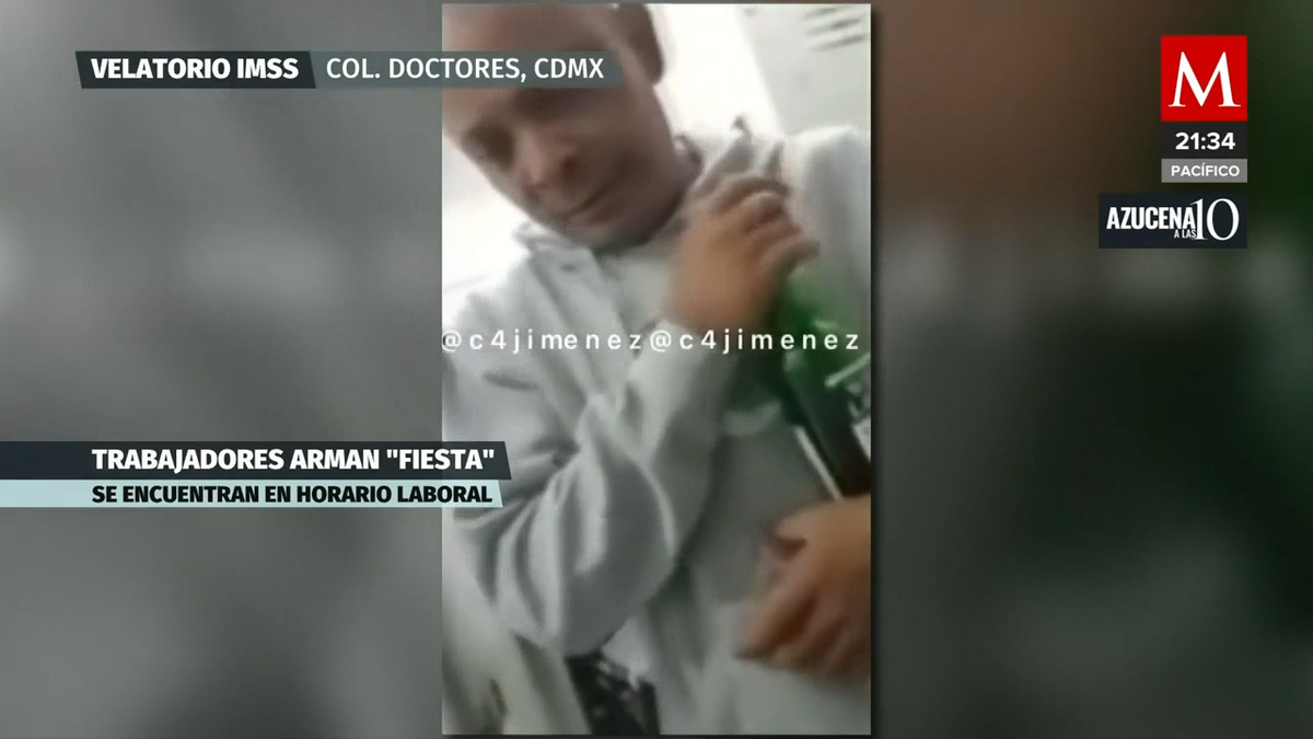 Trabajadores se divierten en horario laboral en velatorio del IMSS