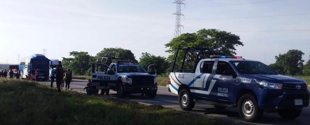 Los migrantes fueron asegurados por elementos policiales | especial