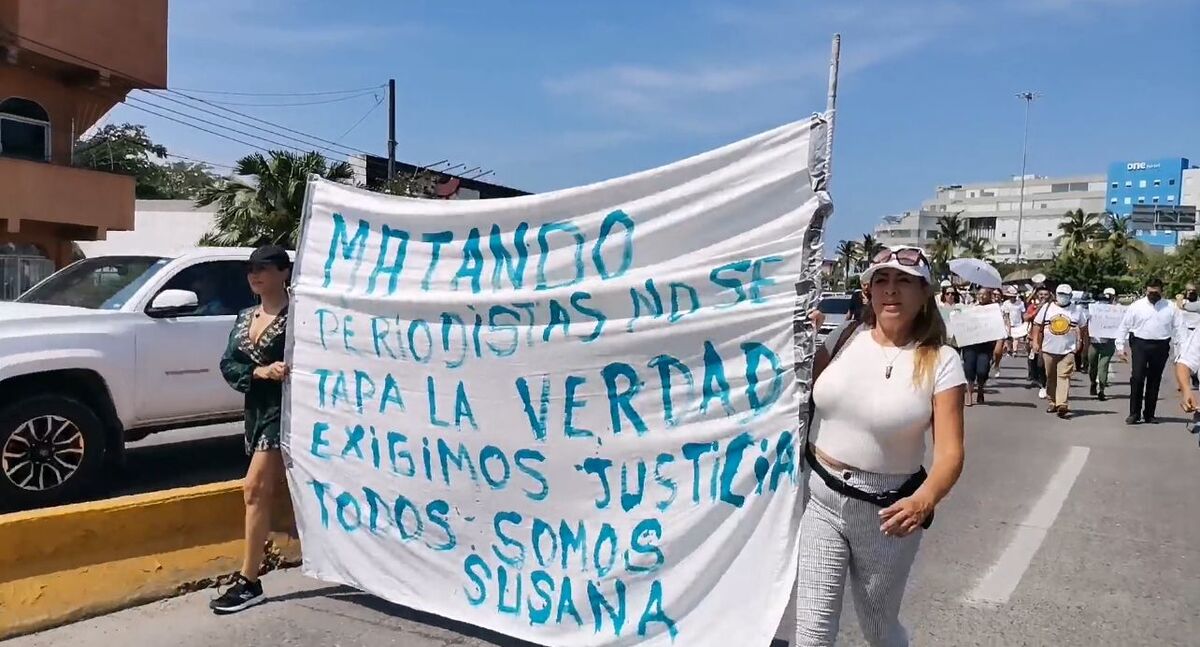 Periodistas marchan para exigir frenar la violencia tras agresión de Susana Carreño (Pablo Nuñez)