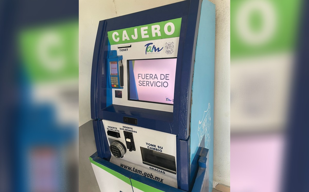 Cajero automático de la Comapa para pagar el agua en Tampico. (Verónica Sánchez)