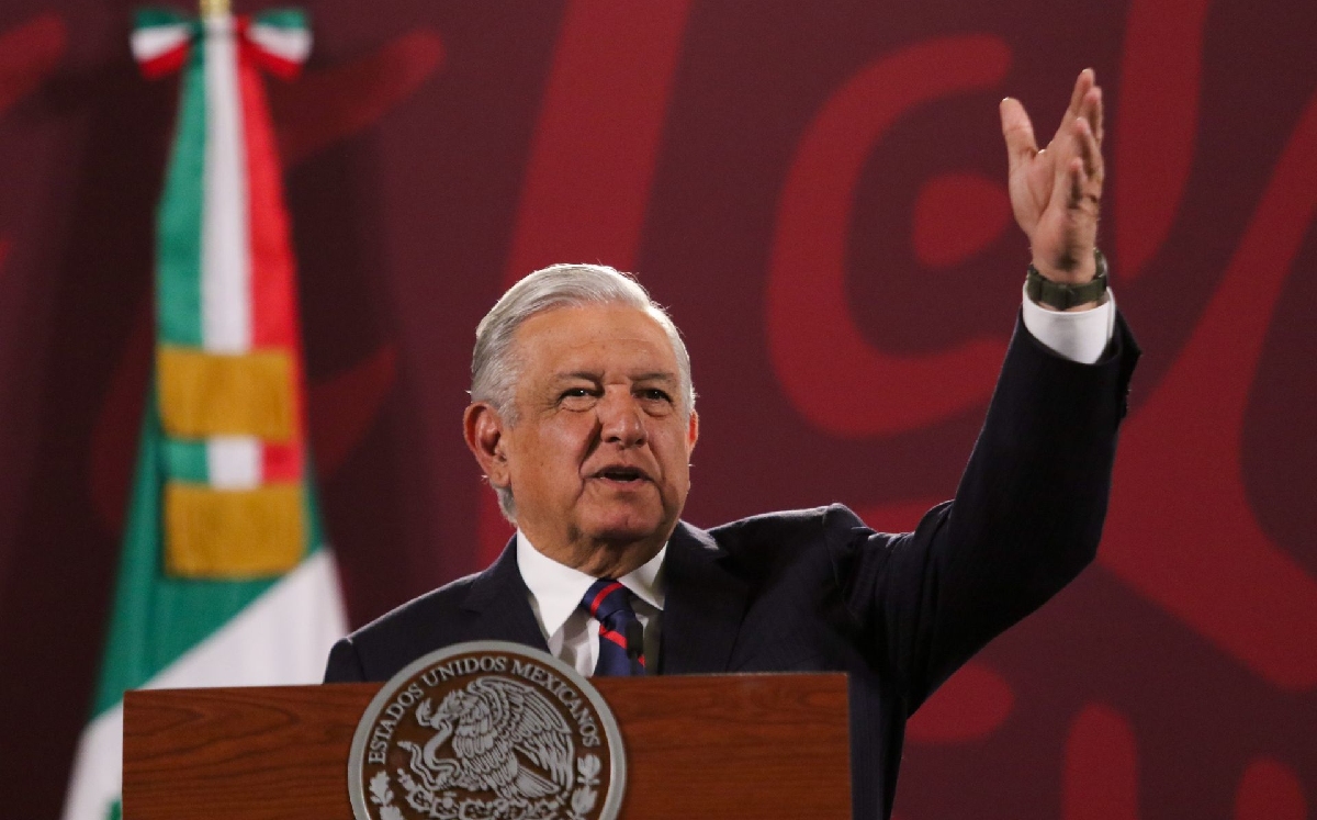 El presidente López Obrador en su conferencia mañanera de hoy. | Cuartoscuro