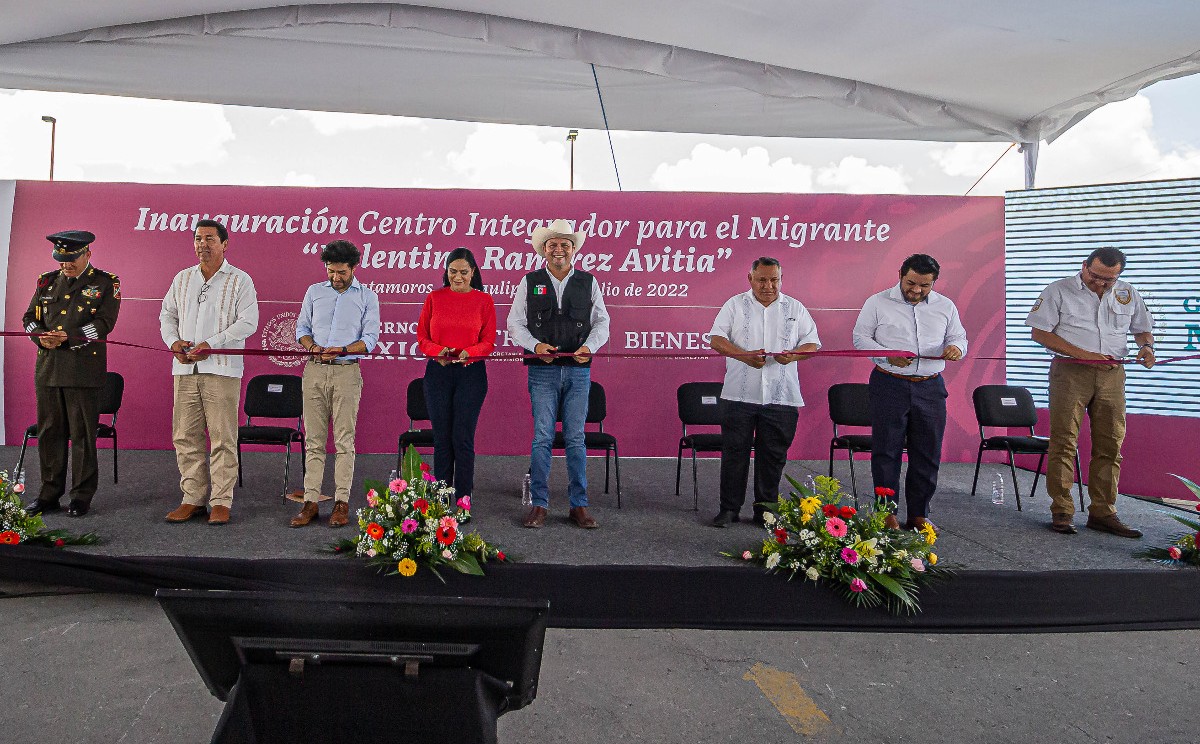 Autoridades inauguraron el Centro integrador para el Migrante en Matamoros.