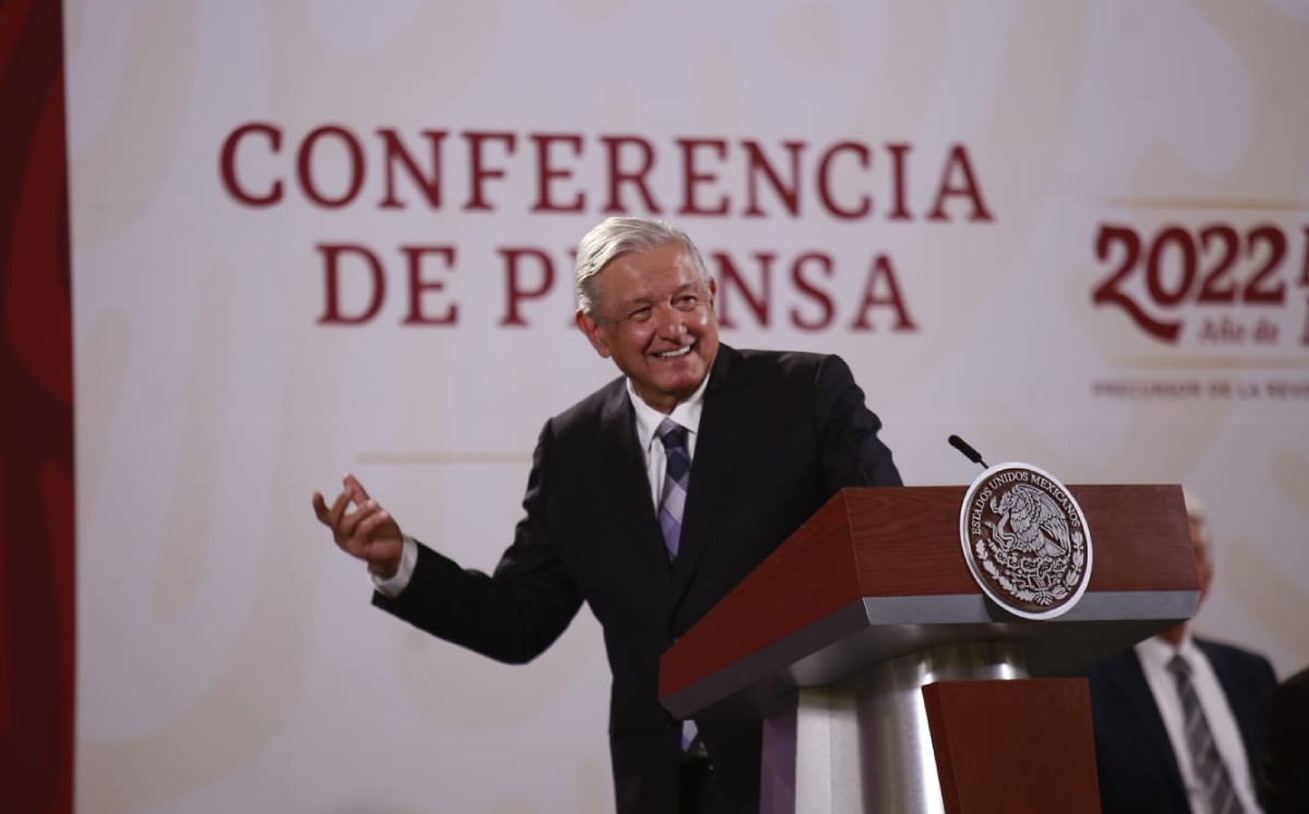 El presidente Andrés Manuel López Obrador en su conferencia matutina desde Palacio Nacional. Foto: (Juan Carlos Bautista)