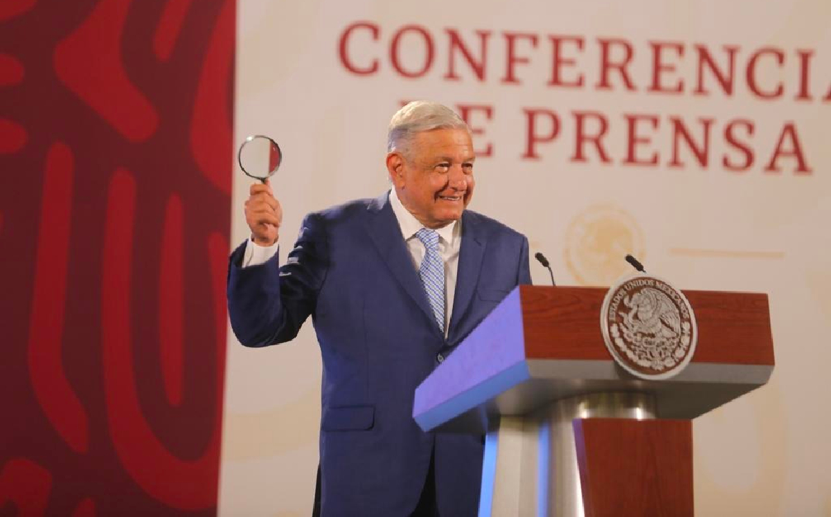 El Presidente en La Mañanera del 6 de julio de 2022 en Palacio Nacional. | Jorge Carballo