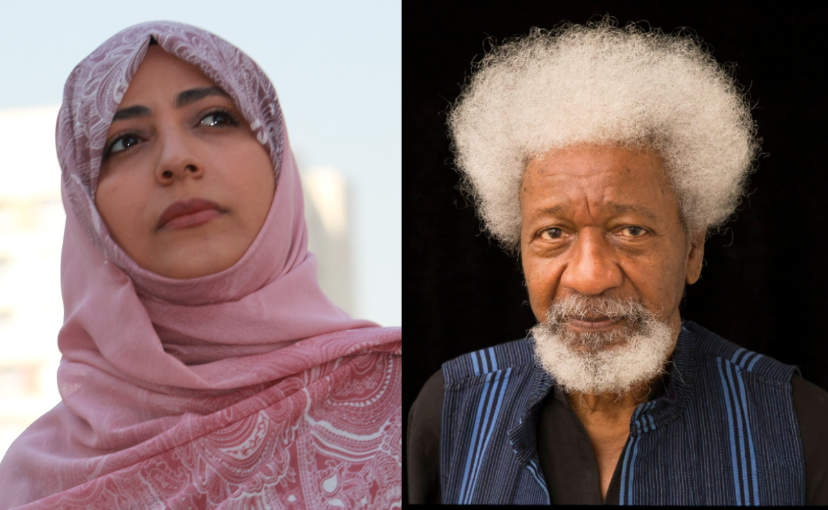 Tawakkol Karman, Premio Nobel de la Paz 2011 y Wole Soyinka, Premio Nobel de Literatura 1986. (Fotos: Cortesía Hay Festival)