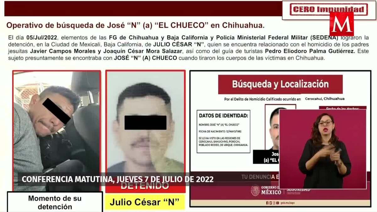 Detienen a hombre vinculado a asesinato de sacerdotes jesuitas