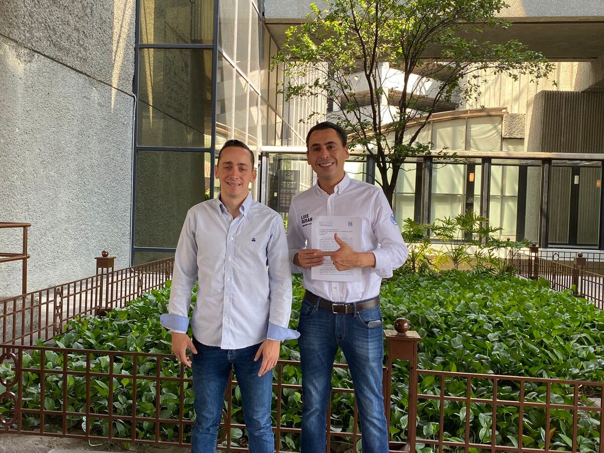 Luis Susarrey y Eduardo Leal, diputados del PAN.