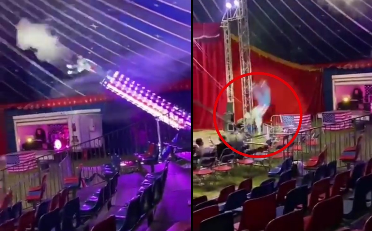 Hombre bala disfrazado de Capitán América sufre grave accidente | Video