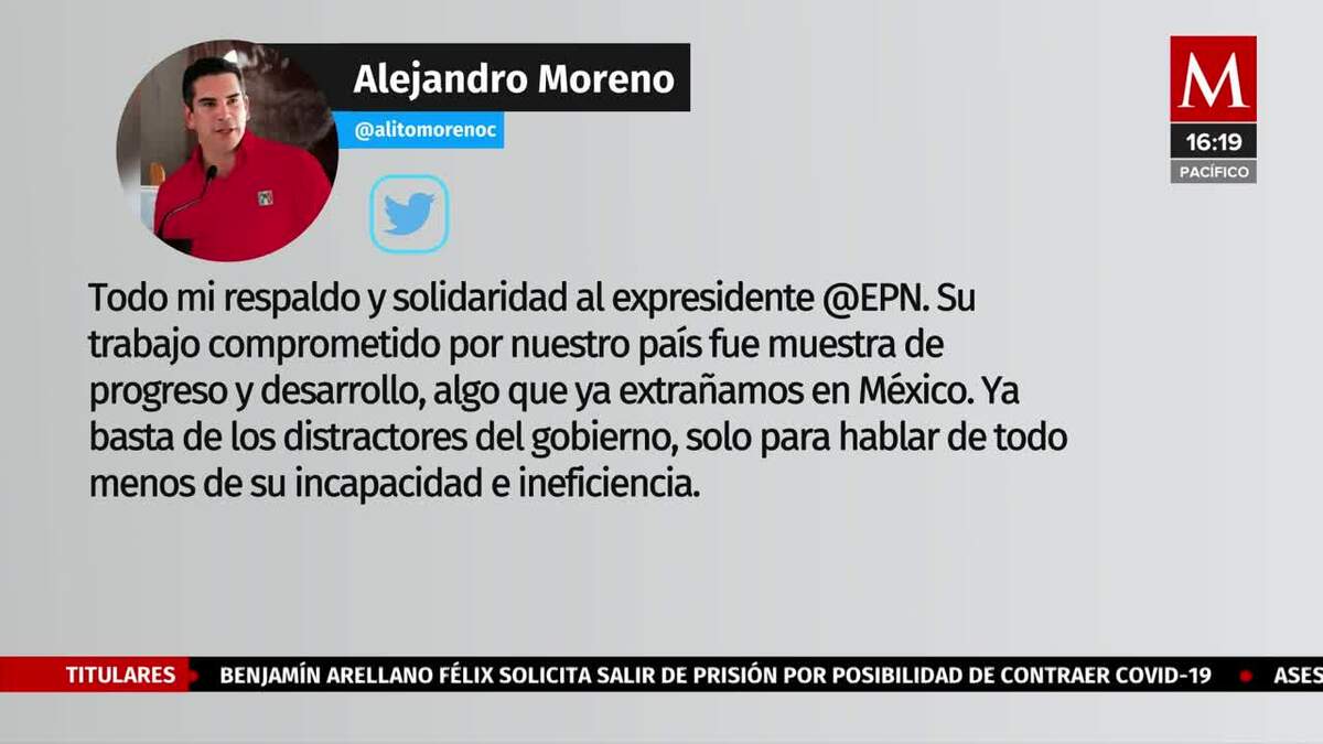 Ante investigación de FGR  'Alito' respalda a Peña nieto