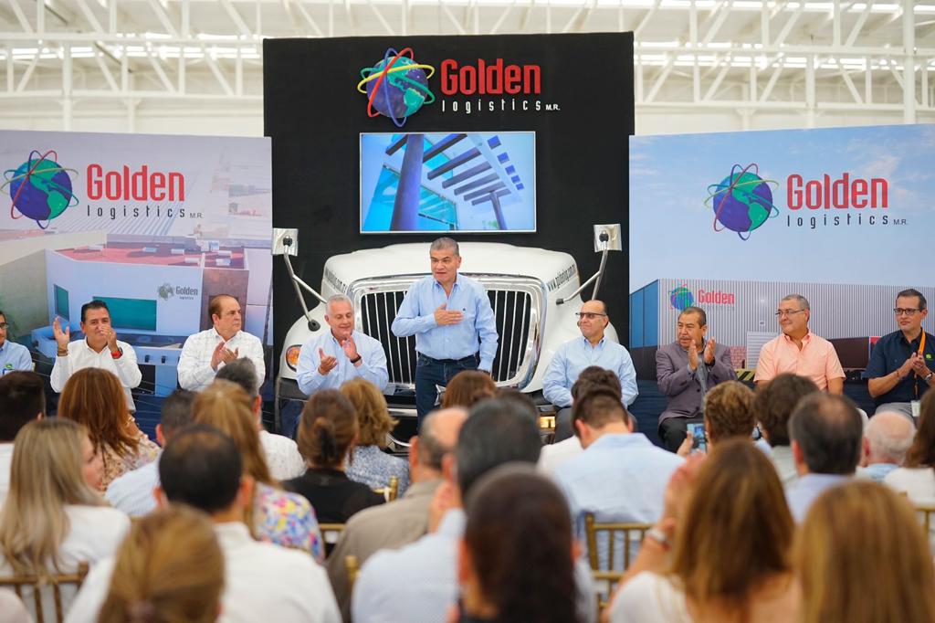 Miguel Riquelme colocó la primera piedra de la ampliación de Golden Logistic | Milenio Digital