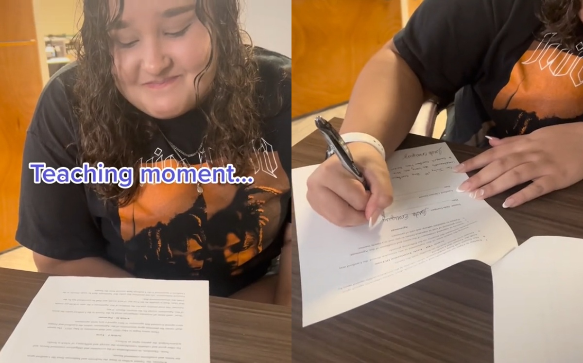 Madre hace firmar a su hija contrato para vivir en su casa
