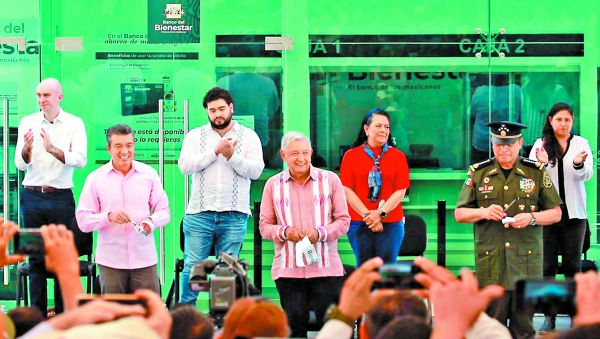El mandatario inauguró una sucursal del Banco del Bienestar en Chiapas. Ariel Ojeda