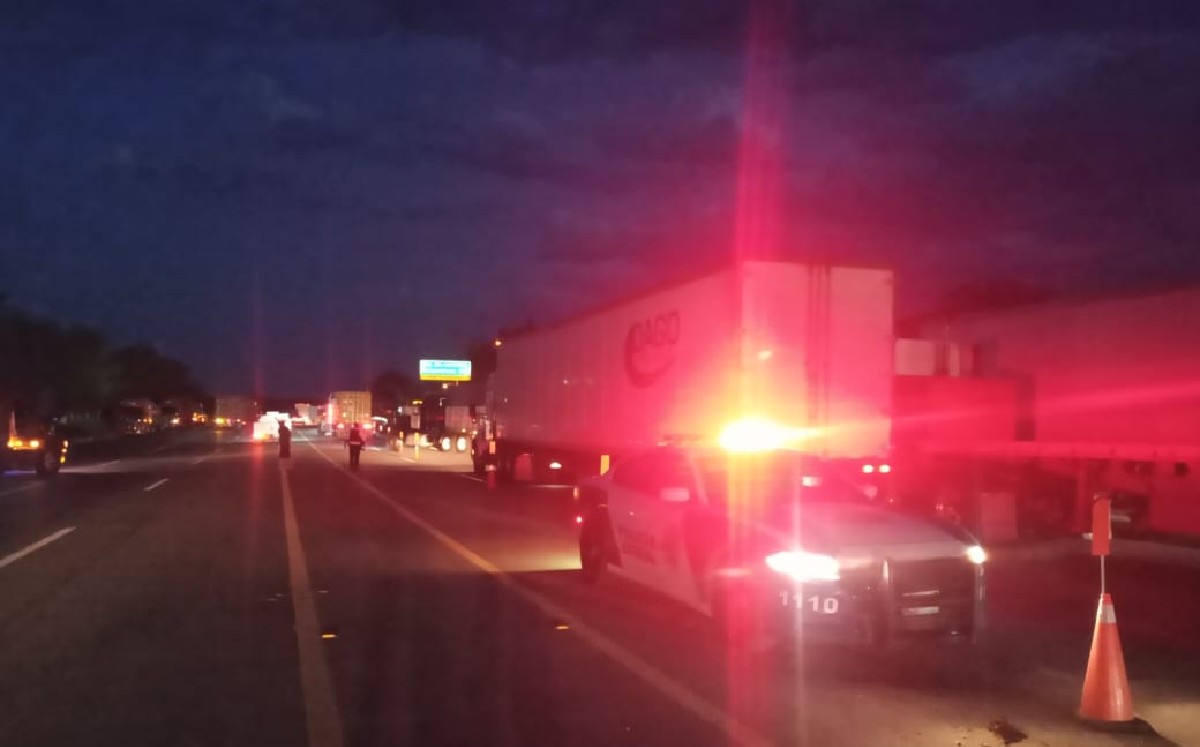 Retiran bloqueo de la carretera Victoria-Monterrey hoy 11 julio 2022. (@SSP_GobTam)