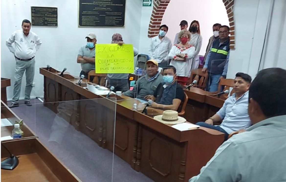 Asamblea municipal en Tepeji del Río. (Francisco Villeda)
