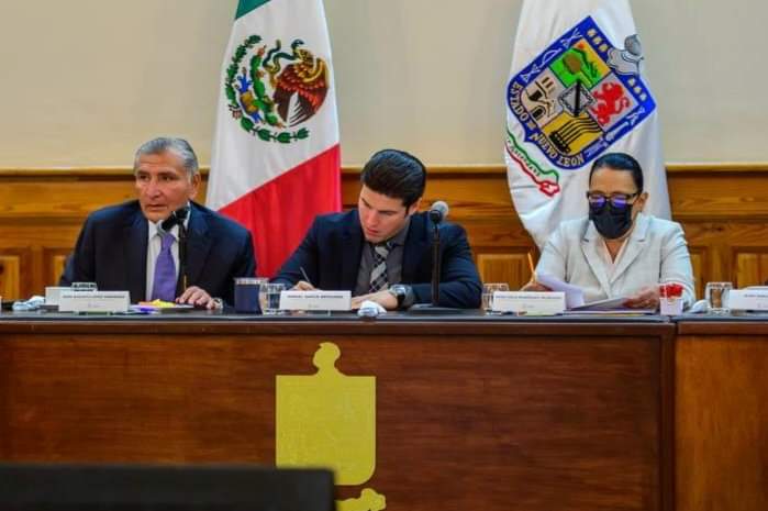 Ambos funcionarios del gabinete Federal fueron recibidos por el gobernador Samuel García Sepúlveda. Foto: Especial