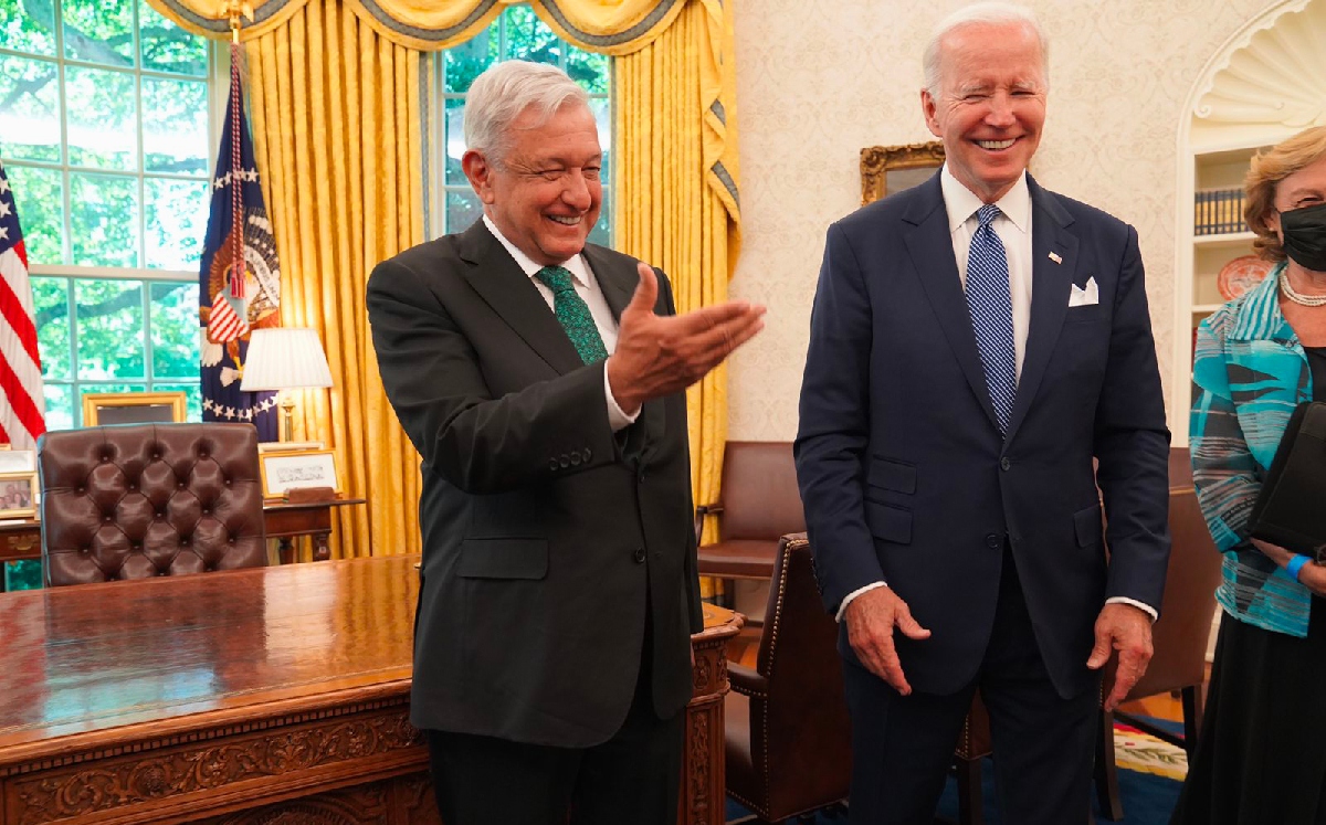 Los dos mandatarios se reunieron en la Oficina Oval de la Casa Blanca. | @lopezobrador_