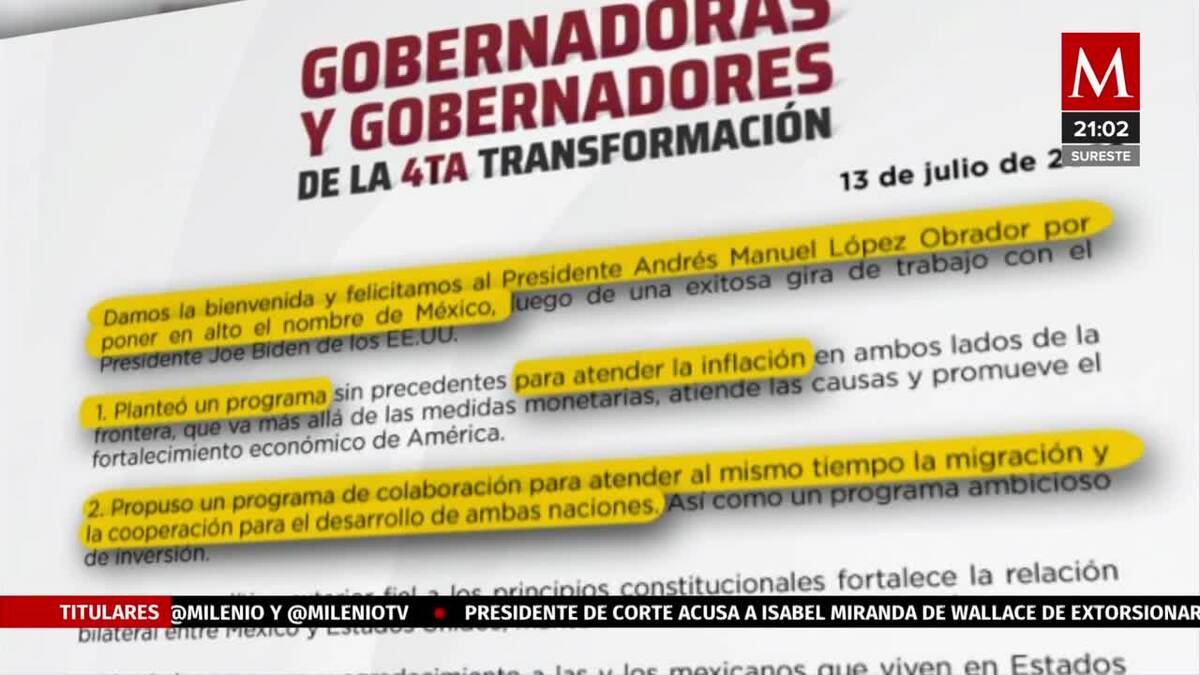 Gobernadoras y gobernadores dan bienvenida a AMLO