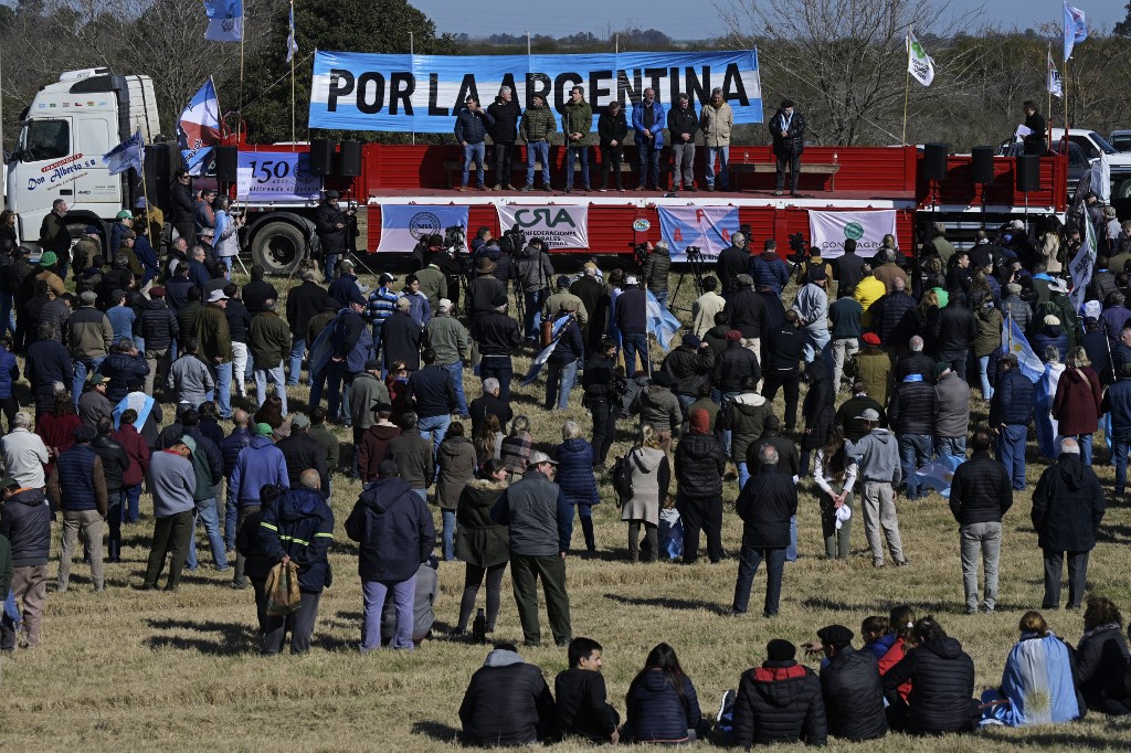 Las protestas de agricultores se han incrementado en las últimas semanas en Argentina. (AFP)