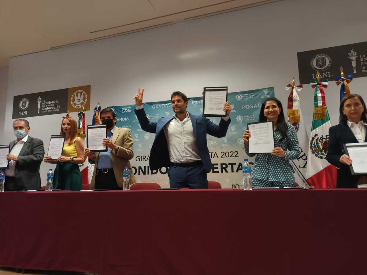 La alianza se realizó en el auditorio Jorge Carpizo de la Facultad de Ciencias Políticas de la UANL. Foto: Eduardo Mendieta
