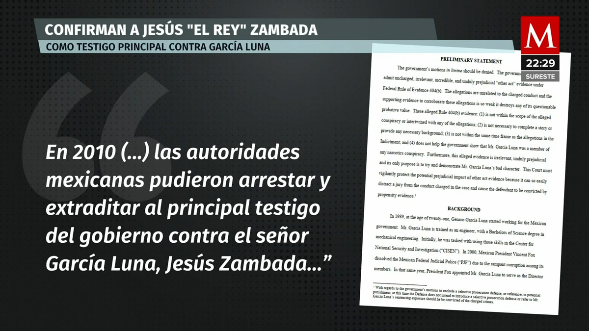 Genaro García Luna: Testigo principal es Jesús El Rey Zambada