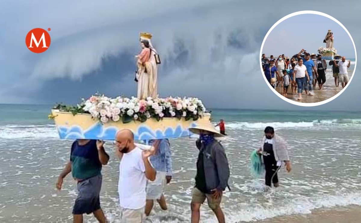 Realizan peregrinación con la Virgen del Carmen en playa Miramar