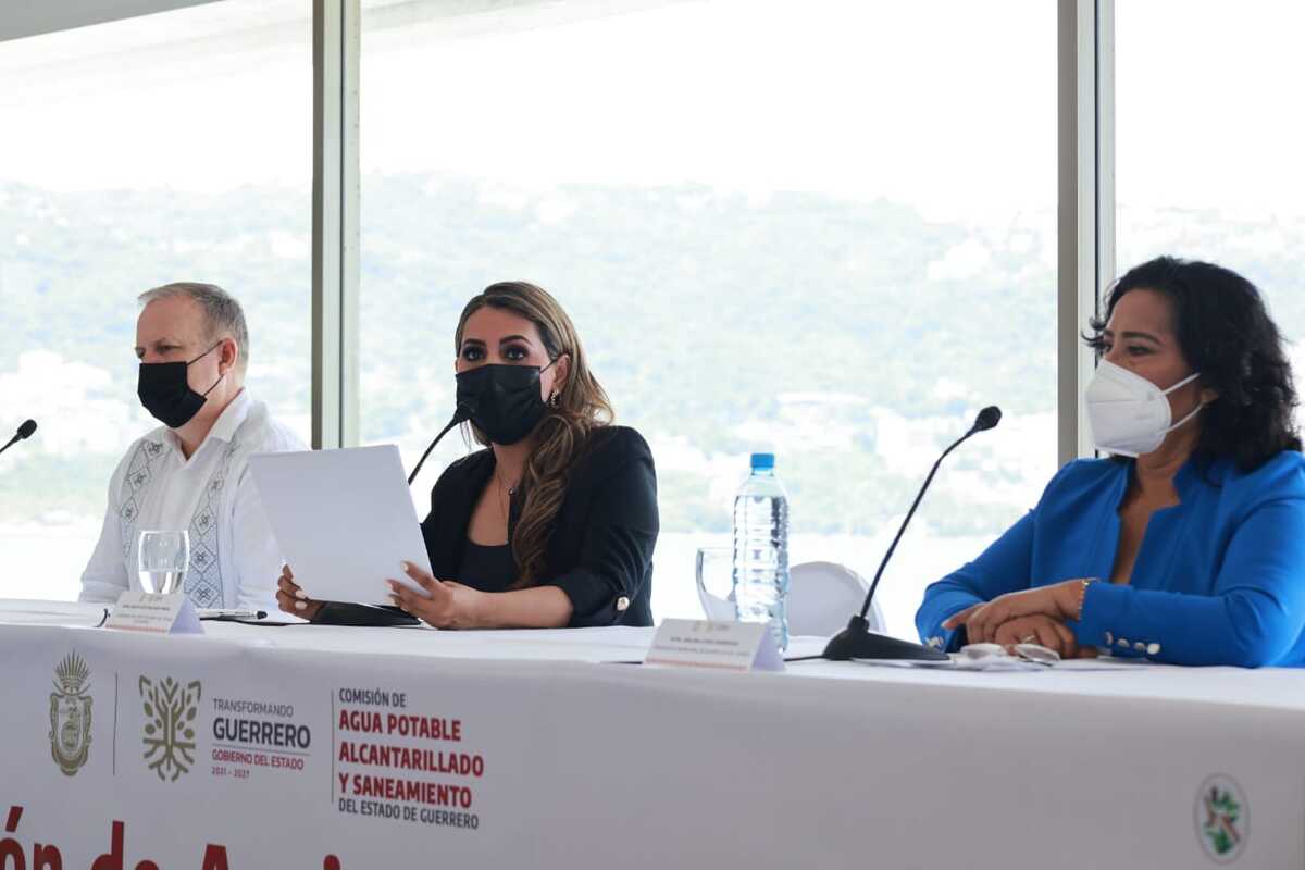 Evelyn Salgado anuncia inversión de más de 415 mdp en saneamiento en Acapulco. (Especial)