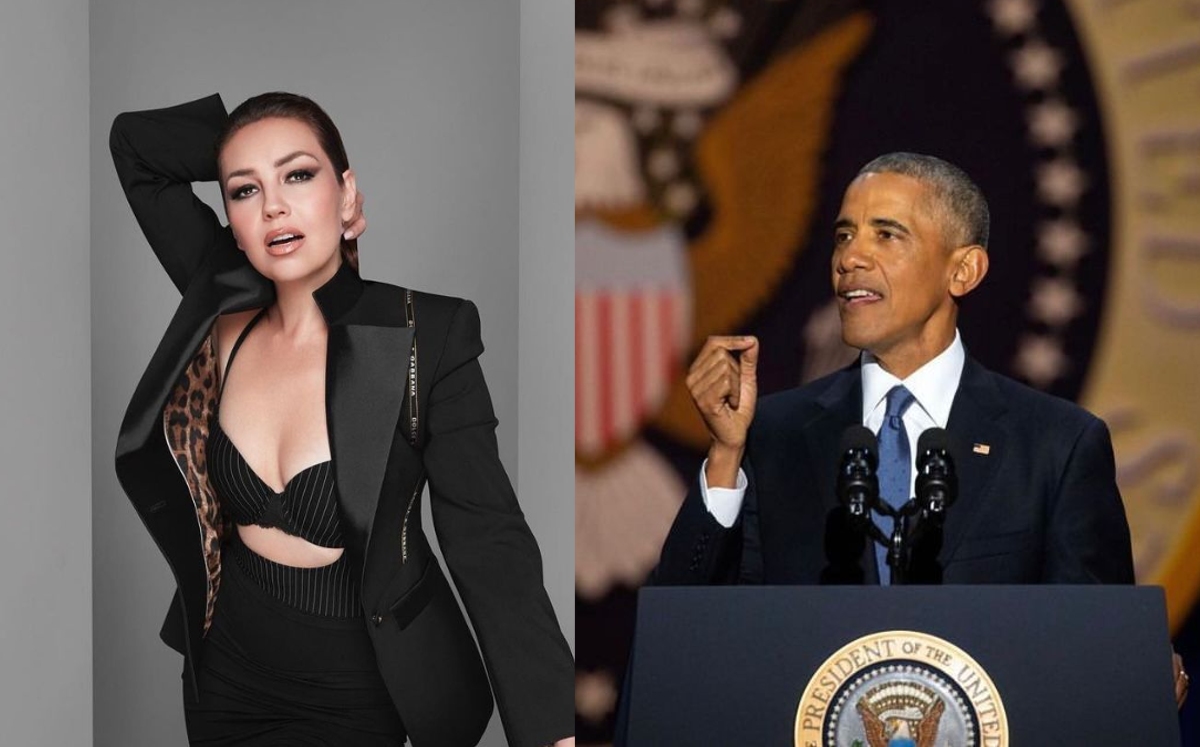 Thalía niega que Michelle se haya puesto celosa mientras Barack Obama bailaba con ella / Cortesía