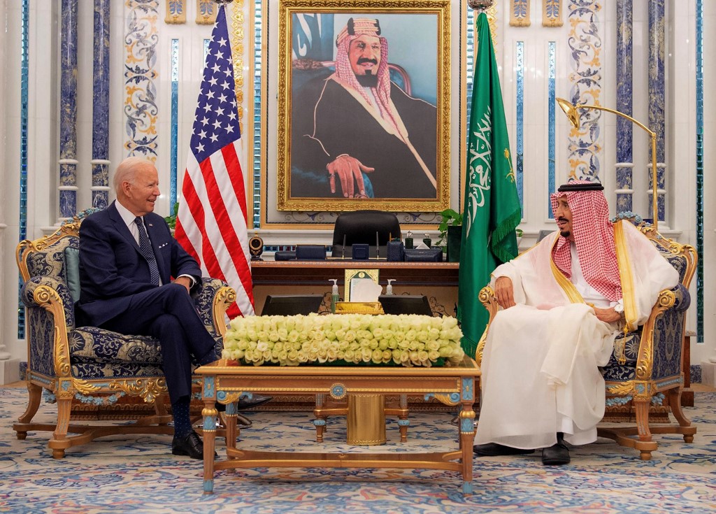 Joe Biden en la cumbre en Arabia Saudita | AFP