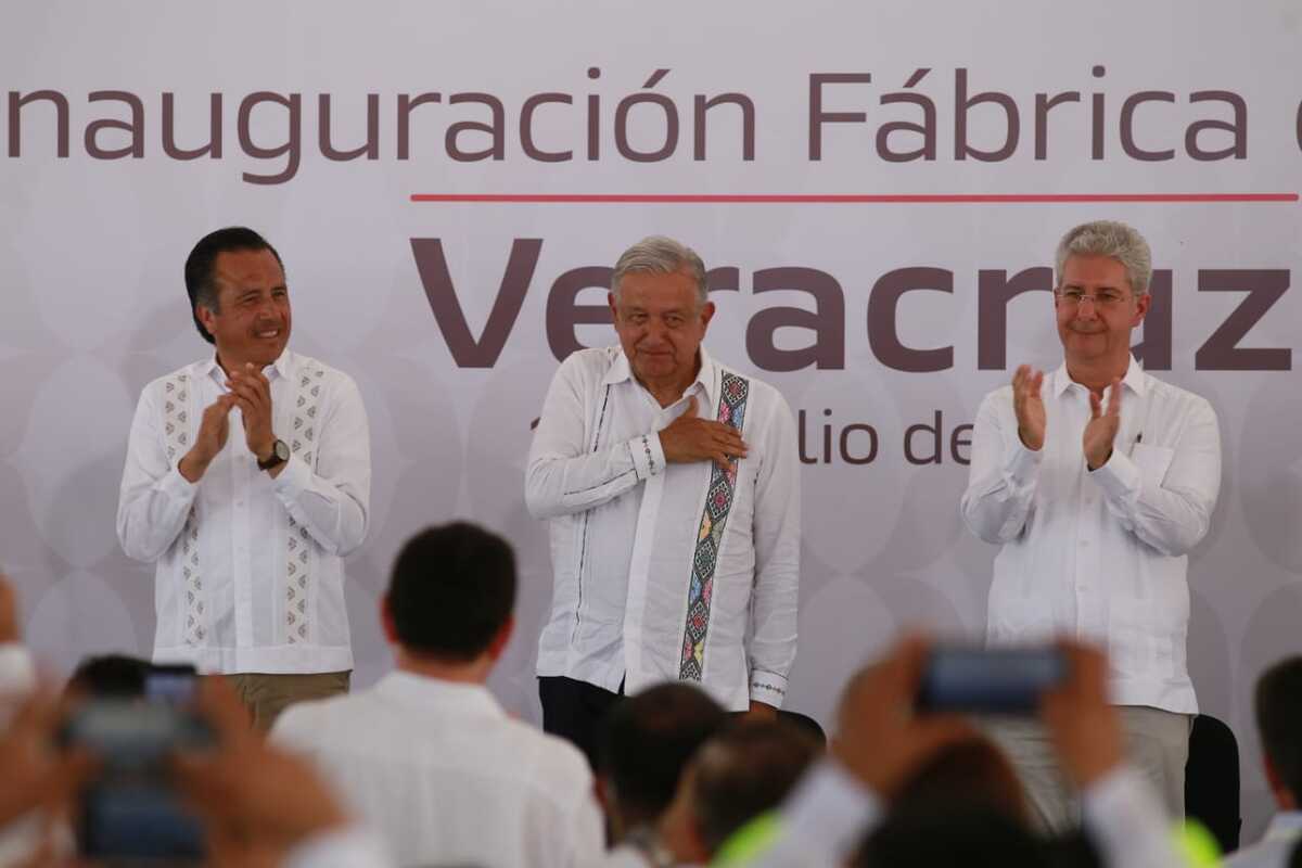 El presidente estuvo de gira en Veracruz con el gobernador Cuitláhuac García. (Octavio Hoyos)